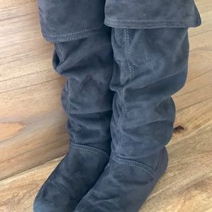 Nine West Suede Slouch Boots